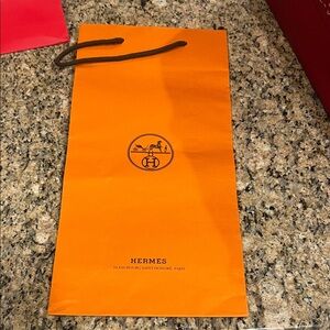 Hermes Orange Bag Gift Bag Medium